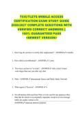 TCIC&sol;TLETS MOBILE ACCESS  CERTIFICATION EXAM STUDY GUIDE  2026&sol;2027 COMPLETE QUESTIONS WITH  VERIFIED CORRECT ANSWERS &vert;&vert;  100&percnt; GUARANTEED PASS  <NEWEST VERSION> 