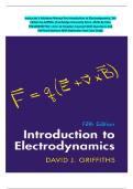 Complete Instructor's Solutions Manual For Introduction to Electrodynamics&comma; 5th Edition by Griffiths &vert; All 1-12 Chapters Covered With Questions And Verified Solutions With Detailed Rationales And Case Study&period;