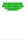 WGU D223 EXAM&colon; RED FLAG MANIA&comma; 2026&sol;2027 WITH CORRECT And Verified Answers