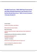 PN 3004 Final Exam &sol; 2025-2026 Real Examination  with Well-Detailed Questions and Answers From  Verified Study Resources &sol; 100&percnt; Correct Answers  &sol; Already Graded A&plus; 