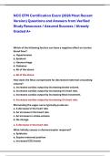 NCC EFM Certification Exam &lpar;2026 Most Recent  Version&rpar; Questions and Answers from Verified  Study Resources &sol; Assured Success &sol; Already  Graded A&plus;  