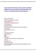 Esco Electrical Test Exam &sol; fully solved & updated  2026&lpar;latest version&rpar; Well-Detailed Questions and  Answers &sol; Fully Solved and Already Rated A&plus;