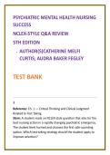  Nursing Test Bank 2026 &vert; Psychiatric Mental Health Nursing Test Bank &vert; Clinical Judgement Practice &vert; Curtis & Fegley &vert; NCLEX-Style Questions