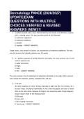 Dermatology PANCE &lpar;2026&sol;2027&rpar; UPDATE&vert;EXAM QUESTIONS WITH MULTIPLE CHOICES &vert;VERIFIED & REVISED ANSWERS &lpar;NEW&rpar;&excl;&excl;&excl;