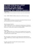 ILE CGSC X100 Review LATEST 2026&sol;2027 ACTUAL EXAM QUESTIONS WITH CORRECT ANSWERS 100&percnt; VERIFIED GRADED A