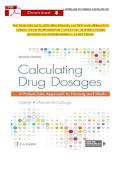 Calculating Drug Dosages&colon; A Patient-Safe Approach to Nursing and Math&comma; 2nd Edition by Castillo &ndash; Test Bank Questions and Answers &vert; All Chapters Covered &lpar;Latest Update&comma; A&plus; Grade&rpar;