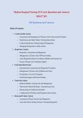 Medical-Surgical Nursing RN &lpar;NGN Style&rpar; &ndash; 2026&sol;2027 Exam Preparation with 100 Practice Questions and Verified Answers