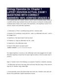 Biology Openstax 2e&colon; Chapter 1 LATEST 2025&sol;2026 ACTUAL EXAM 1 QUESTIONS WITH CORRECT ANSWERS 100&percnt; VERIFIED GRADED A