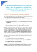 ATI CMS Fundamentals Proctored Exam 2026&sol;2027 Actual Exam &vert; 70 Comprehensive Questions with Verified Answers &vert; 100&percnt; Accuracy & Graded A&plus; &vert; Pass Guaranteed - A&plus; Graded