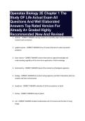 Openstax Biology 2E Chapter 1 The Study OF Life Actual Exam All Questions And Well Elaborated Answers Top Rated Version For Already A&plus; Graded Highly Recommended &vert;New And Revised