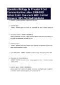 Openstax Biology 2e Chapter 9 Cell Communication Latest 2026&sol;2027 Actual Exam Questions With Correct Answers 100&percnt; Verified Graded A