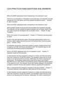CCHI-PRACTICE EXAM QUESTIONS AND ANSWERS