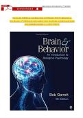 Brain and Behavior&colon; An Introduction to Biological Psychology&comma; 4th Edition by Bob Garrett &ndash; Test Bank Questions and Answers &vert; All Chapters Covered &lpar;Latest Update&comma; A&plus; Grade&rpar;
