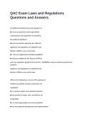 QAC Exam Laws and Regulations Questions and Answers