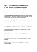 QAC Landscape and Maintenance Exam Questions and Answers
