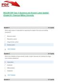 BIOL250 C001 Quiz 1&vert; Questions and Answers Latest Updated 2026  &lpar;Graded A&plus;&rpar;- American Military University