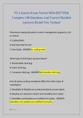 PCA Bundled  Exams Newest 2026-2027 With Complete  Questions And Correct Detailed Answers&vert; Brand New Version&excl;