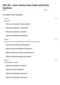 NUR 301 &ndash; Exam 2 Review Study Guide and Practice Questions 