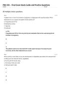 PNH 301 &ndash; Final Exam Study Guide and Practice Questions