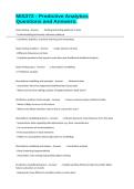 MIS372 - Predictive Analytics Questions and Answers&period;