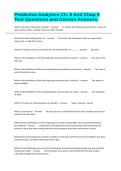 Predictive Analytics Ch&period; 8 And Chap 9 Test Questions and Correct Answers&period;