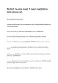TLSAE course level 2 exam questions and answers