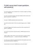 TLSAE course level 3 exam questions and answers