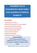 MATERNITY CH 13 Comprehensive Study Guide &plus; Exam Questions & Solutions Graded A&plus;