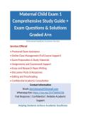 Maternal Child Exam 1 Comprehensive Study Guide &plus; Exam Questions & Solutions Graded A&plus;