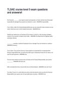 TLSAE course level 5 exam questions and answers