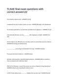 TLSAE final exam questions with correct answers
