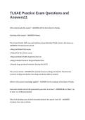 TLSAE Practice Exam Questions and Answers