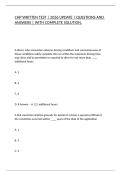 CHP WRITTEN TEST &vert; 2026 UPDATE &vert; QUESTIONS AND ANSWERS &vert; WITH COMPLETE SOLUTION&period;