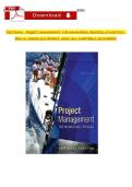 Project Management&colon; The Managerial Process&comma; 6th Edition by Erik W&period; Larson & Clifford F&period; Gray &ndash; Test Bank Questions and Answers &vert; Chapters 1&ndash;18 Complete