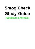 Smog Check Inspector Certification &ndash; Questions and Answers Study Guide for Emissions Testing Exam