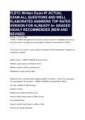 FLETC Written Exam &num;1 ACTUAL EXAM ALL QUESTIONS AND WELL ELABORATED ANSWERS TOP RATED VERSION FOR ALREADY A&plus; GRADED HIGHLY RECOMMENDED &vert;NEW AND REVISED