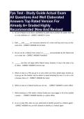 Fps Test - Study Guide Actual Exam All Questions And Well Elaborated Answers Top Rated Version For Already A&plus; Graded Highly Recommended &vert;New And Revised