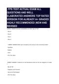 -MFPS TEST ACTUAL EXAM ALL QUESTIONS AND WELL ELABORATED ANSWERS TOP RATED VERSION FOR ALREADY A&plus; GRADED HIGHLY RECOMMENDED &vert;NEW AND REVISED