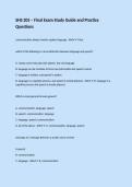 SHS 205 &ndash; Final Exam Study Guide and Practice Questions