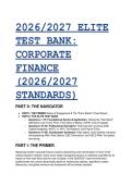 2026&sol;2027 Elite Corporate Finance Test Bank &lpar;Berk & DeMarzo&rpar; &vert; WACC&comma; APV&comma; M&A & Global Taxes