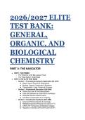 2026&sol;2027 Ultimate General&comma; Organic & Biological Chemistry Test Bank &vert; Nursing & Clinical Prep 