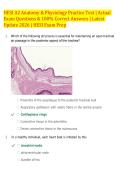 HESI A2 Anatomy & Physiology Practice Test &vert; Actual  Exam Questions & 100&percnt; Correct Answers &vert; Latest  Update 2026 &vert; HESI Exam Prep