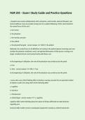 NUR 205 &ndash; Exam I Study Guide and Practice Questions