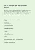 NUR 205 &ndash; Final Exam Study Guide and Practice Questions