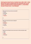 CALE Question Bank-Practice Test Bank Exam 2026 -2027 &vert;&vert; Most  Recent Exam Actual Complete Real Exam Questions And Correct  Answers &lpar;Verified Answers&rpar; Already Graded A&plus; &vert;&vert; Guaranteed  Success&excl;&excl; Newest Exam &vert; Just Released&excl;&excl;