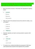 Anatomy & Physiology Practice Exam 2026 &vert; Real Exam  Questions & Verified Answers &vert; Complete Study Prep