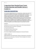 Connecticut State Marshal Exam &vert; Latest  Verified Questions and Detailed Answers &vert;  Graded A&plus;