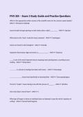 FIVS 205 &ndash; Exam 3 Study Guide and Practice Questions
