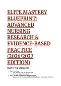 Nursing Research & Evidence-Based Practice Test Bank &lpar;2026&sol;2027&rpar; &vert; LoBiondo-Wood 10th Ed & Polit & Beck