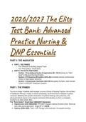 2026&sol;2027 DNP Elite Test Bank & Study Guide&colon; Advanced Practice Nursing & Zaccagnini's DNP Essentials &lpar;Q&A &plus; Rationales&rpar;
